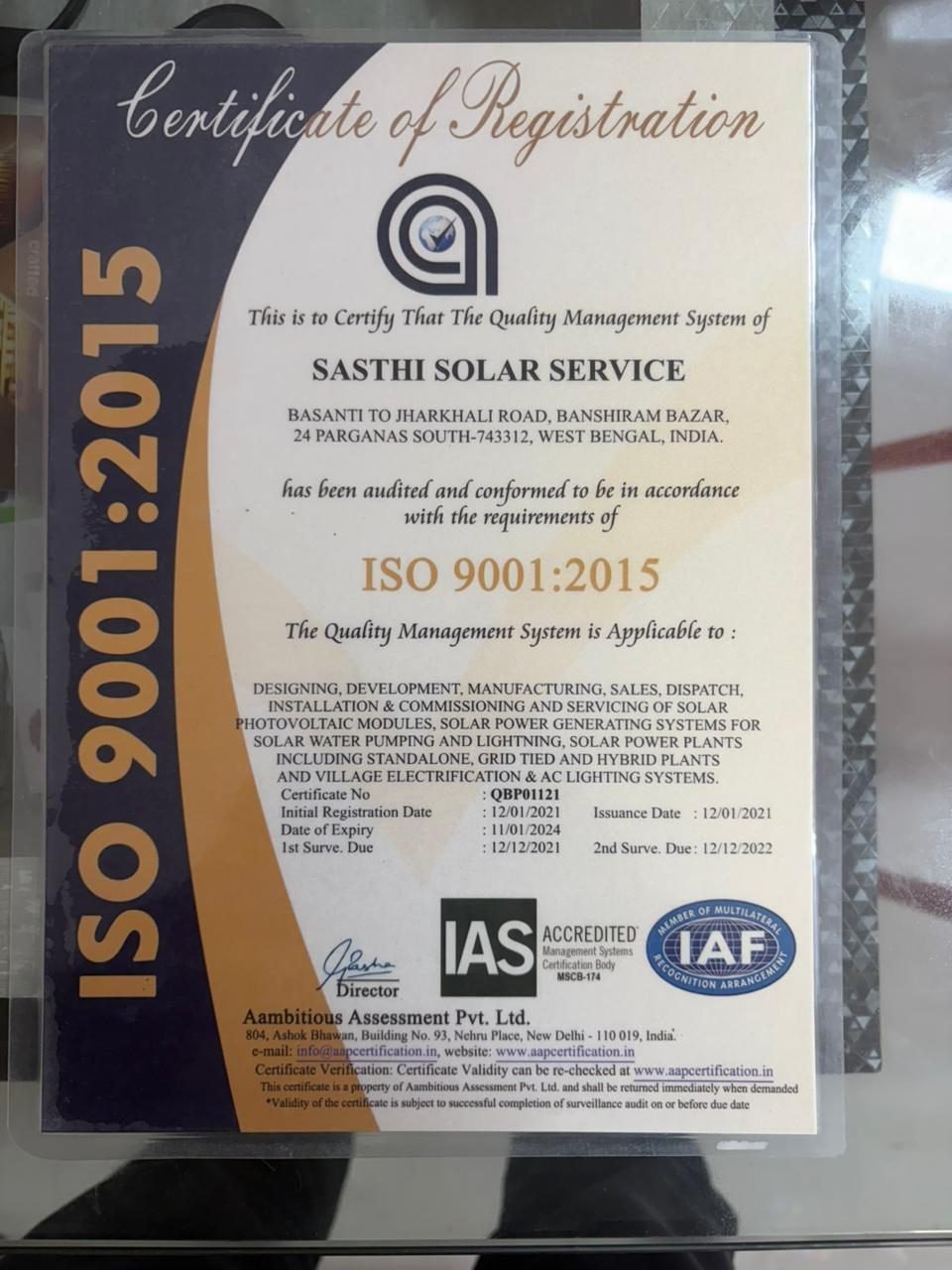 ISO Certificate